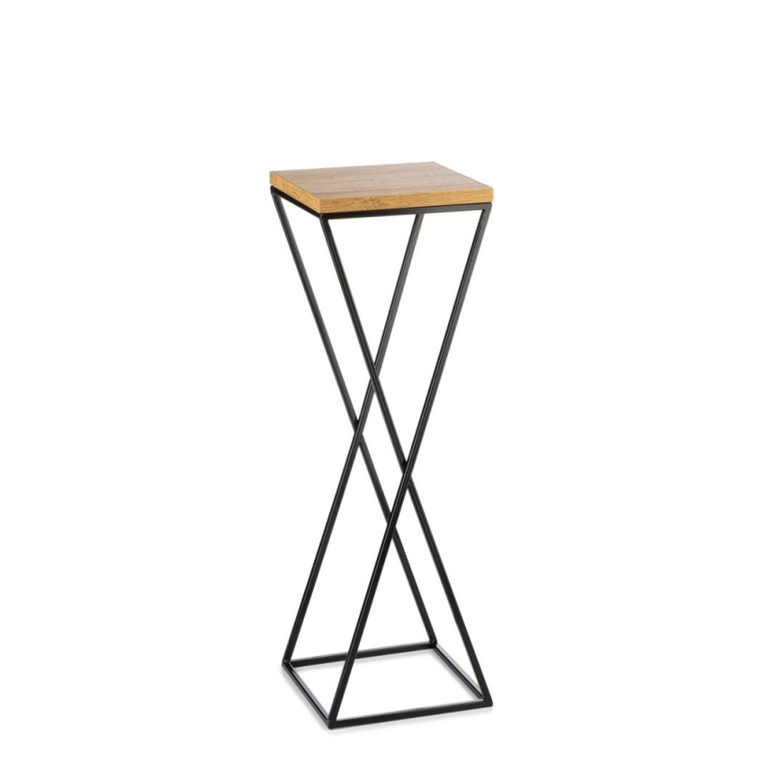 Stalak za cvijeće 70x24 cm crna/smeđa