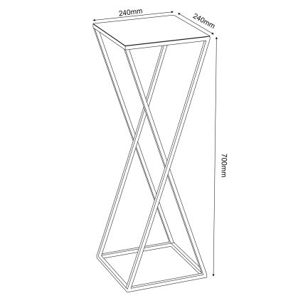 Stalak za cvijeće 70x24 cm zlatna