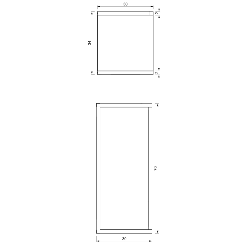 Stalak za cvijeće 70x30x34 cm crna
