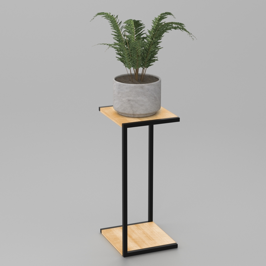 Stalak za cvijeće 70x30x34 cm crne boje