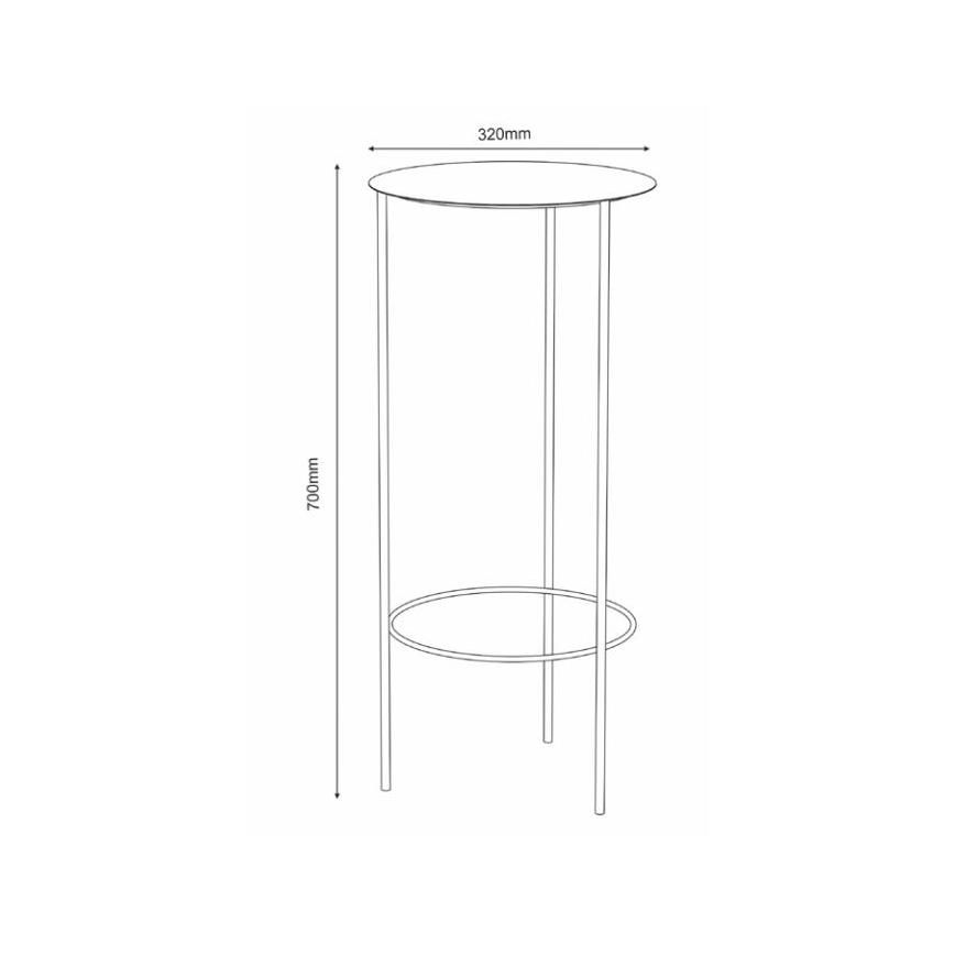 Stalak za cvijeće 70x32 cm crna