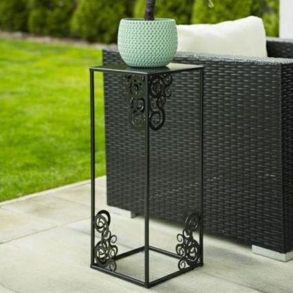 Stalak za cvijeće 80x24 cm crna