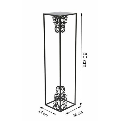Stalak za cvijeće 80x24 cm crna