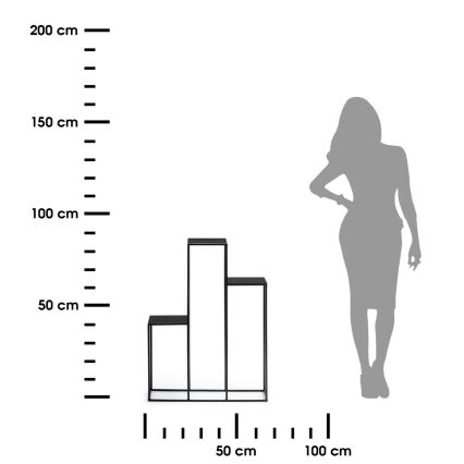 Stalak za cvijeće 80x60 cm crne boje