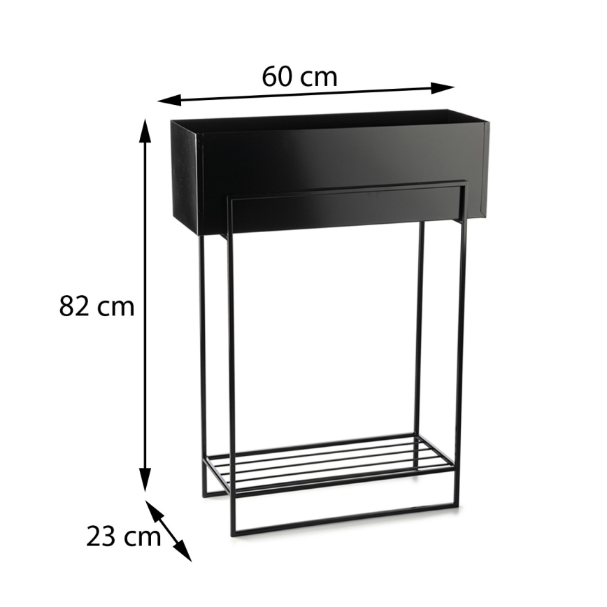 Stalak za cvijeće 82x60 cm crna