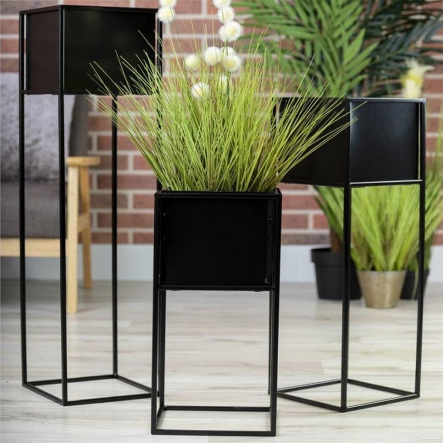 Stalak za cvijeće 90x24 cm crna