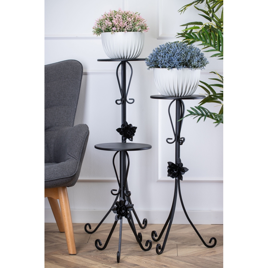 Stalak za cvijeće 95x39 cm crna
