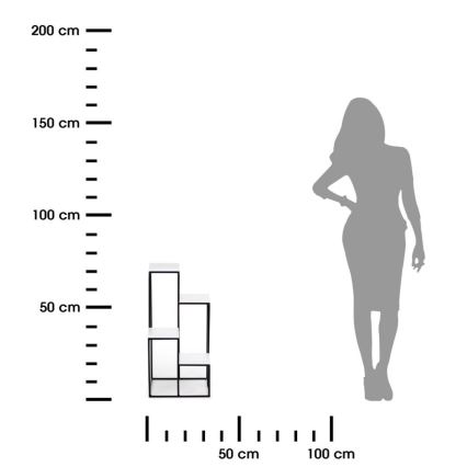 Stalak za cvijeće KASKADA 70x34 crna/bijela