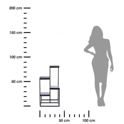Stalak za cvijeće KASKADA 79x40 crna