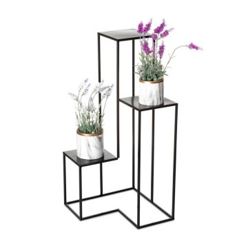 Stalak za cvijeće KASKADA 85x40 cm crni