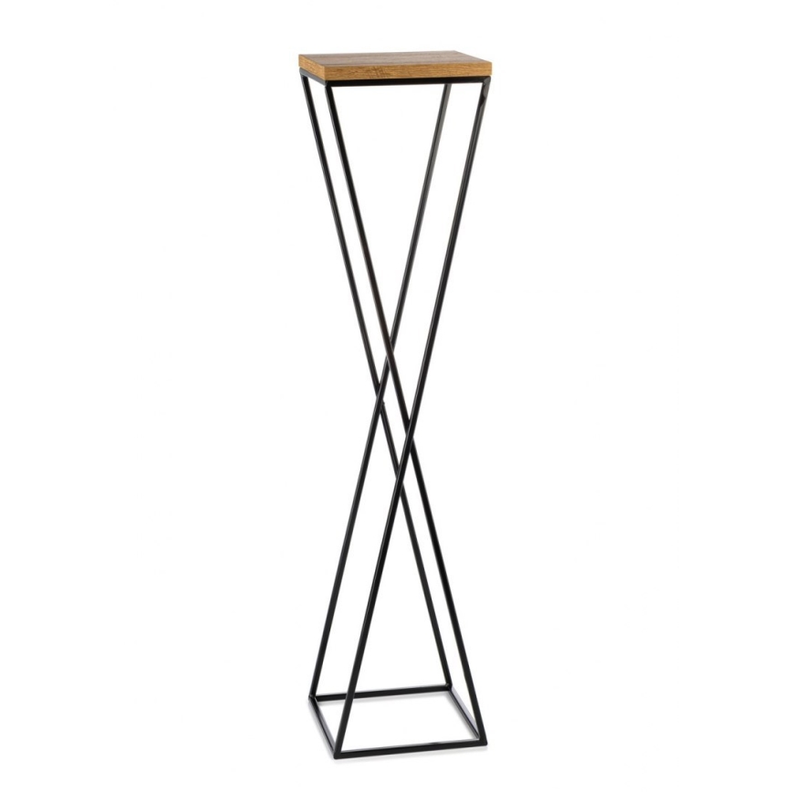 Stalak za cvijeće LOFT 100x24 cm crna/smeđa