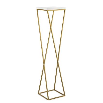 Stalak za cvijeće LOFT 100x24 cm zlatna/bijela
