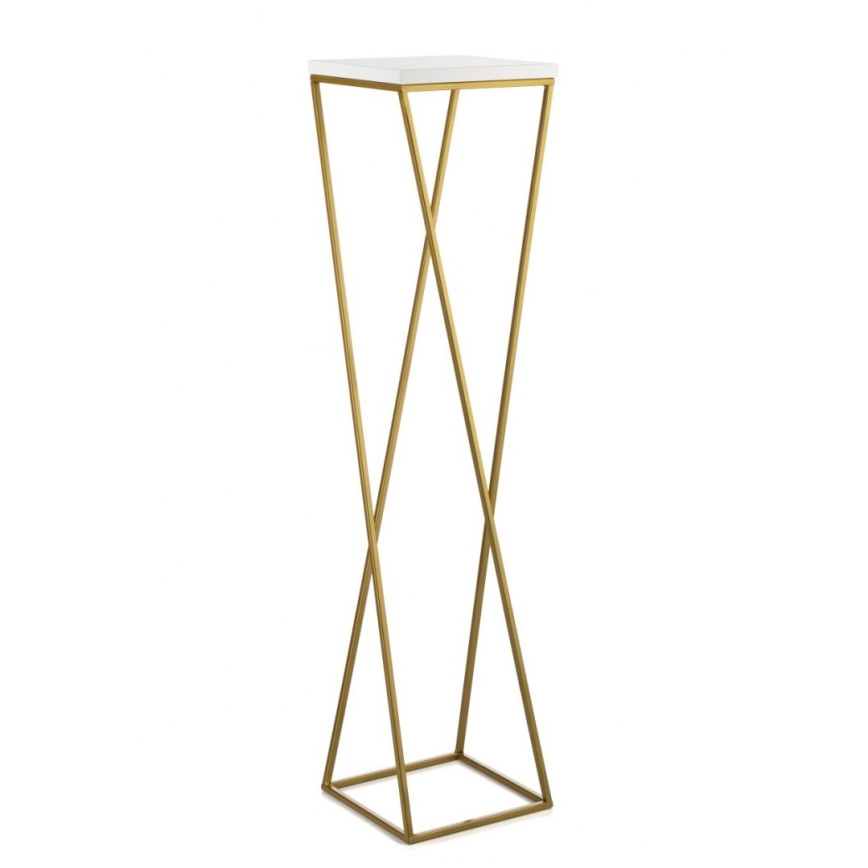 Stalak za cvijeće LOFT 100x24 cm zlatna/bijela