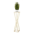 Stalak za cvijeće LOFT 100x24 cm zlatna/bijela