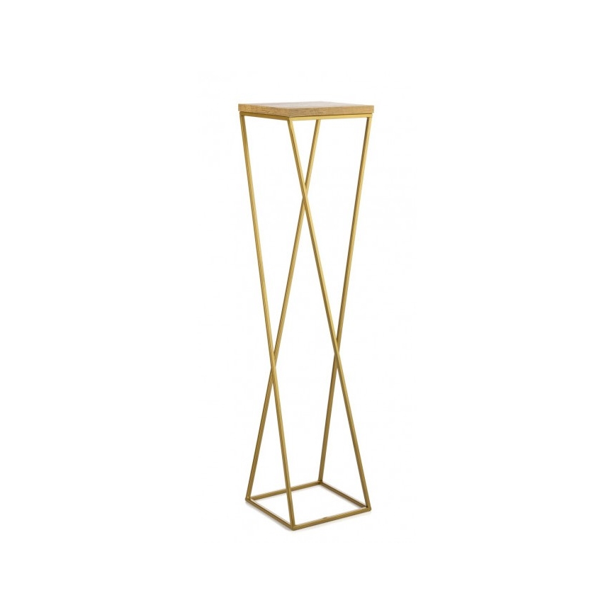 Stalak za cvijeće LOFT 100x24 cm zlatna/smeđa
