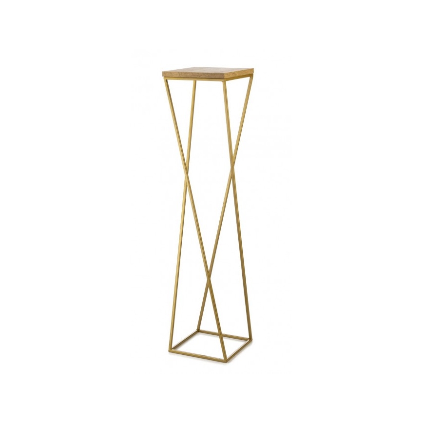 Stalak za cvijeće LOFT 100x24 cm zlatna/smeđa