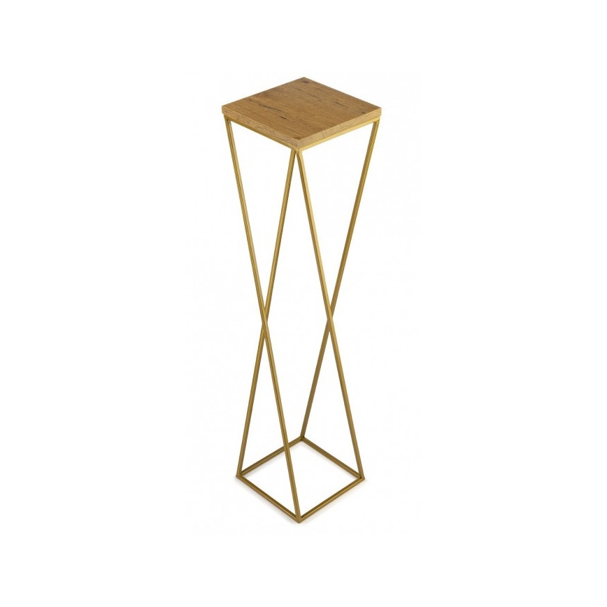 Stalak za cvijeće LOFT 100x24 cm zlatna/smeđa