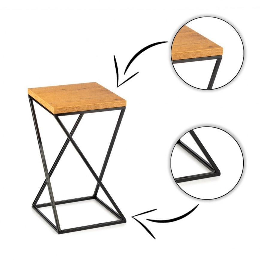 Stalak za cvijeće LOFT 40x24 cm crna/smeđa