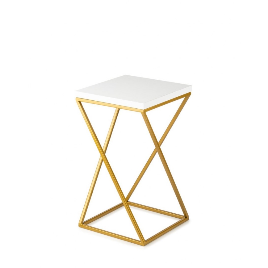 Stalak za cvijeće LOFT 40x24 cm zlatna/bijela