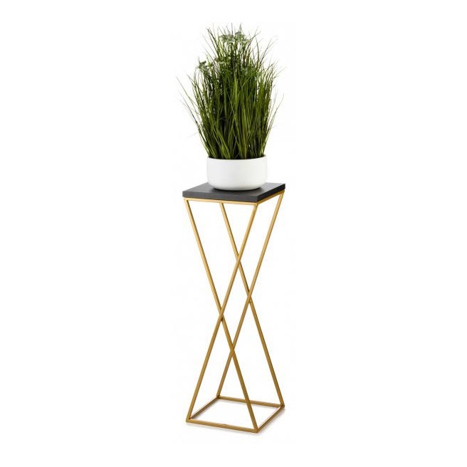Stalak za cvijeće LOFT 70x24 cm zlatna/crna