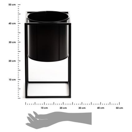 Stalak za cvijeće RING 40x23 cm crna