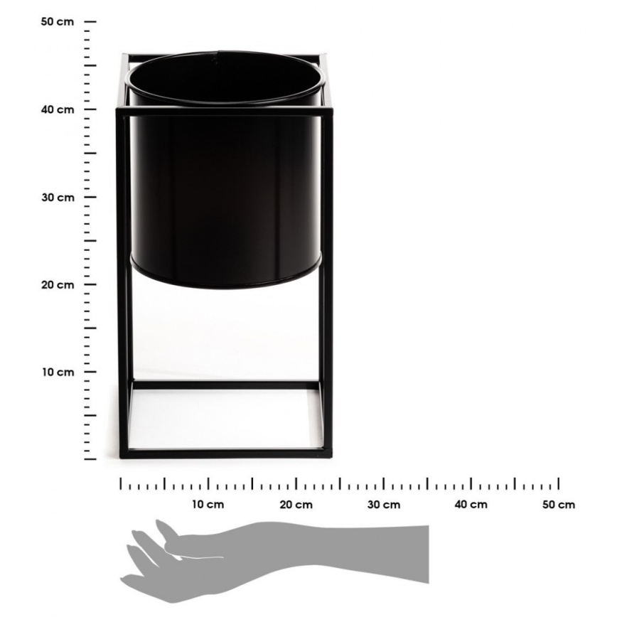 Stalak za cvijeće RING 40x23 cm crna