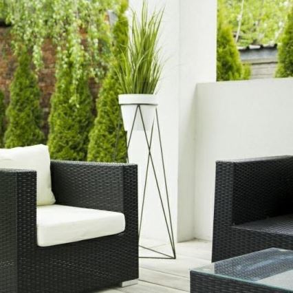 Stalak za cvjetni lonac TRIANGL 90x50 cm crni