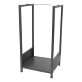 Stalak za drva 39x35x76 cm crni