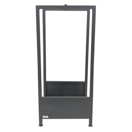 Stalak za drva 39x35x76 cm crni