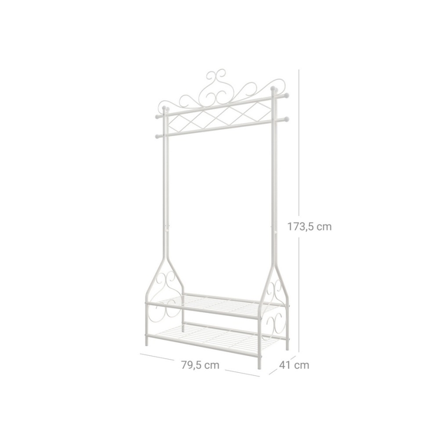 Stalak za kapute LINEA bijeli