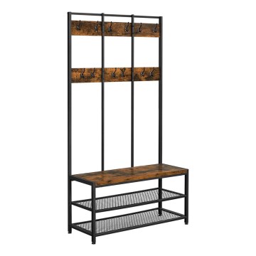 Stalak za odjeću NAVOR smeđa/crna