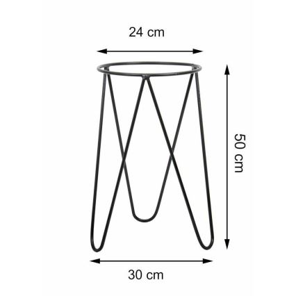 Stalak za posudu za cvijeće LOFT 50x30 cm crna