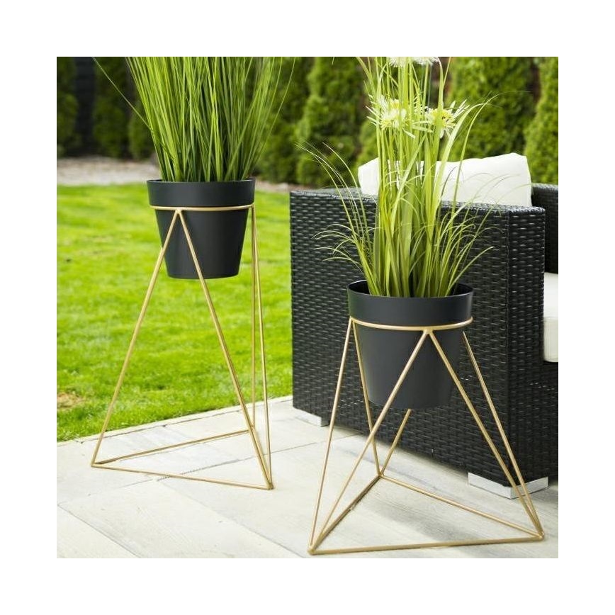 Stalak za posudu za cvijeće TRIANGL 40x45 cm zlatna