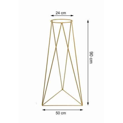 Stalak za posudu za cvijeće TRIANGL 90x50 cm zlatna