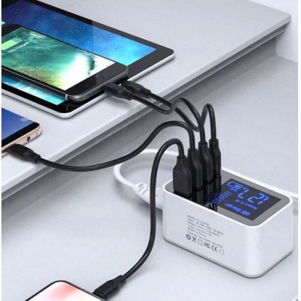 Stanica za punjenje 3xUSB A + 1xUSB C