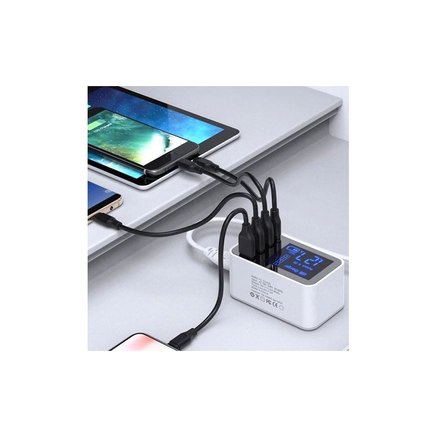 Stanica za punjenje 3xUSB A + 1xUSB C