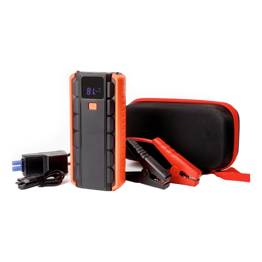 Starter set za auto 1000A s power bankom 12000 mAh PD 10W i LED baterijskom svjetiljkom