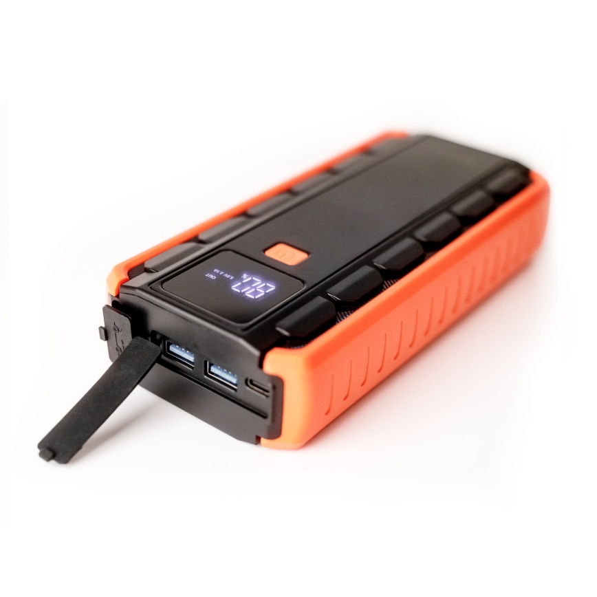 Starter set za auto 1000A s power bankom 12000 mAh PD 10W i LED baterijskom svjetiljkom