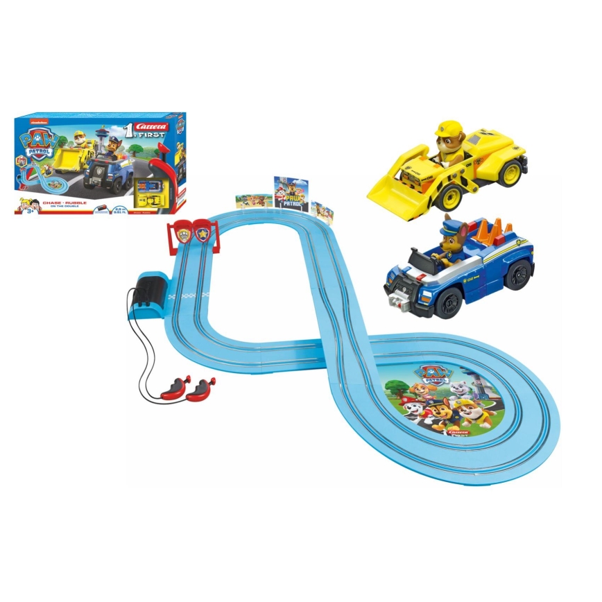 Staza za utrke CARRERA FIRST Paw Patrol, 2x LR14, 2,9 m