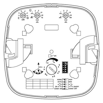 Steinel 002749 - Detektor prisutnosti IR Quattro 8m DALI-2 APC bijela