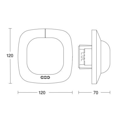 Steinel 002770 - Detektor prisutnosti IR Quattro HD 24m COM2 bijela