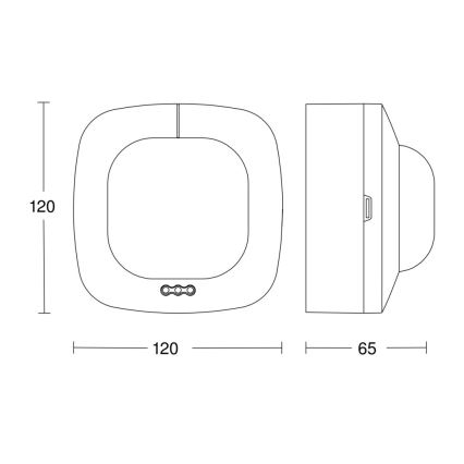 Steinel 035273 - Detektor prisutnosti IR QUATTRO HD 24M DALI PLUS bijela