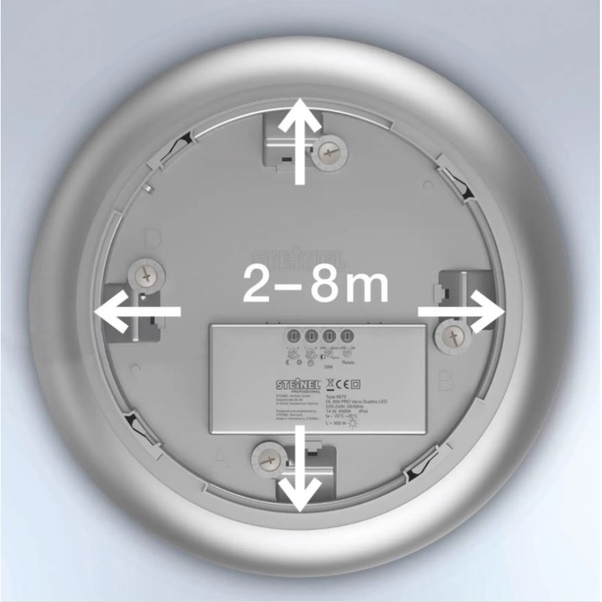 Steinel 035440 - LED Vanjska stropna svjetiljka sa senzorom QUATTRO LED/10W/230V IP54
