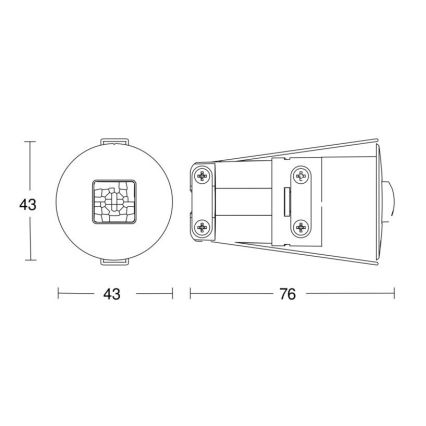 Steinel 053871 - Detektor prisutnosti IR Quattro Micro 6m DALI-2 IP65 bijela