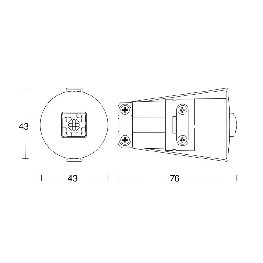 Steinel 053871 - Detektor prisutnosti IR Quattro Micro 6m DALI-2 IP65 bijela