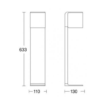 Steinel 055479 - LED Prigušiva vanjska lampa sa senzorom CUBO LED/9,5W/230V IP44 antracit