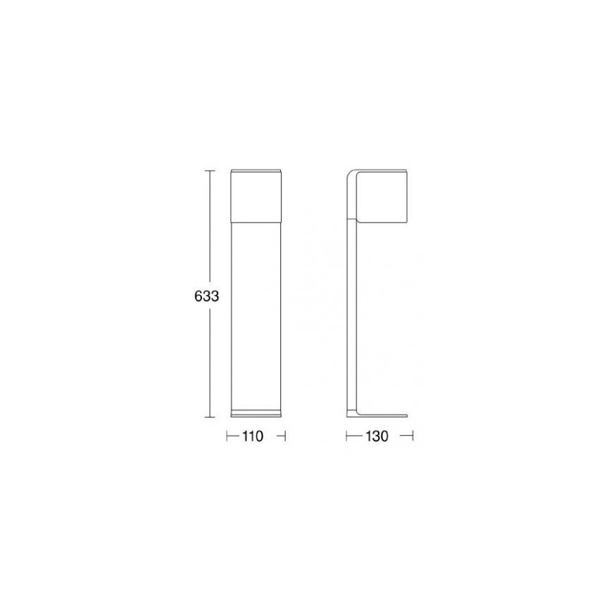 Steinel 055479 - LED Prigušiva vanjska lampa sa senzorom CUBO LED/9,5W/230V IP44 antracit