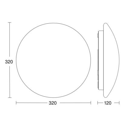 Steinel 056087-LED Stropna svjetiljka za kupaonicu RSPROP2 LED/15,5W/230V 4000K IP54