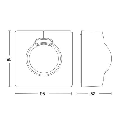 Steinel 057312 - Senzor pokreta HF 3360 DALI-2 IP54 uglast bijela