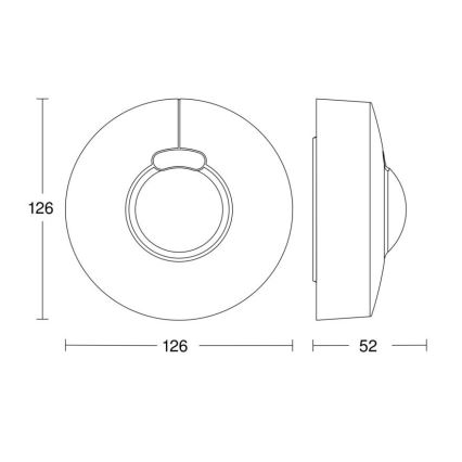 Steinel 057329 - Senzor pokreta HF 3360 DALI-2 IP54 okrugli bijela
